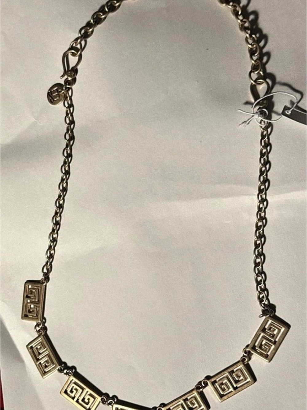 Gold Geometric Statement Necklace New